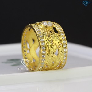 Nhẫn nam bạc xi mạ vàng 18k hình rồng NNA0392-XV- Trang sức TNJ