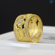 Nhẫn nam bạc xi mạ vàng 18k hình rồng NNA0392-XV- Trang sức TNJ