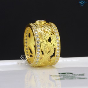 Nhẫn nam bạc xi mạ vàng 18k hình rồng NNA0392-XV- Trang sức TNJ