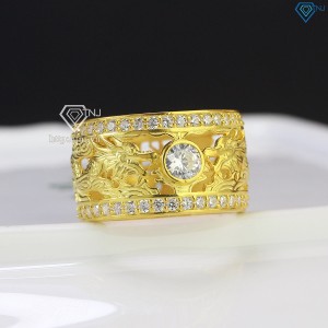 Nhẫn nam bạc xi mạ vàng 18k hình rồng NNA0392-XV- Trang sức TNJ