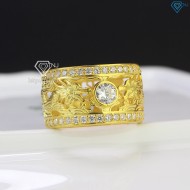 Nhẫn nam bạc xi mạ vàng 18k hình rồng NNA0392-XV- Trang sức TNJ