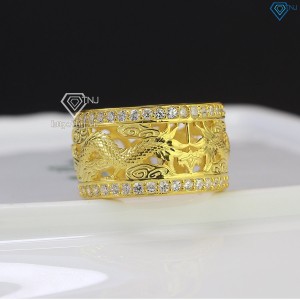 Nhẫn nam bạc xi mạ vàng 18k hình rồng NNA0392-XV- Trang sức TNJ