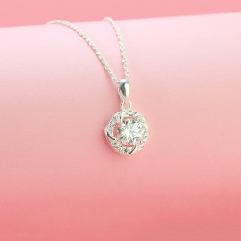 Dây chuyền nữ đính đá Moissanite 7.5mm DCNM0004