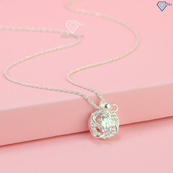Quà sinh nhật cho người yêu dây chuyền Moissanite 7.0mm DCNM0004