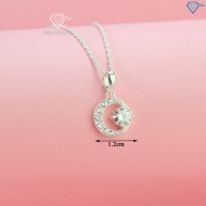 Quà sinh nhật cho người yêu dây chuyền nữ kim cương Moissanite đính đá 6.0mm DCNM0002 - Trang sức TNJ