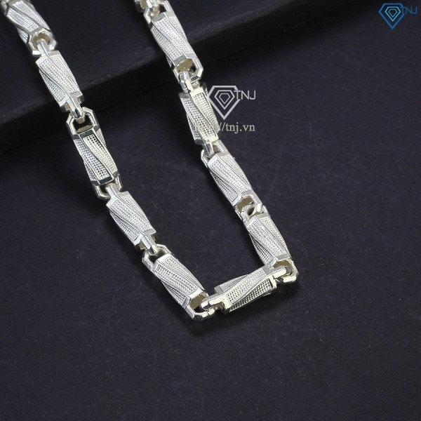 Quà tặng sinh nhật sếp nam dây chuyền bạc nam cao cấp xoắn 1.5 cây DCK0069  - Trang Sức TNJ
