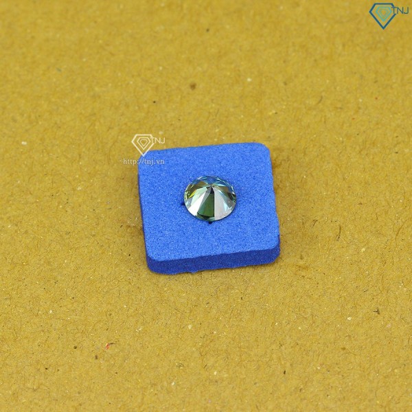 Đá Moissanite xanh size 6.0mm DM0005 - Kiểm định GRA -Trang sức TNJ