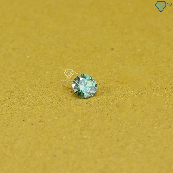 Đá Moissanite xanh size 6.0mm DM0007 - Kiểm định GRA
