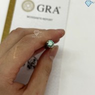 Đá Moissanite xanh size 6.0mm DM0007 - Kiểm định GRA