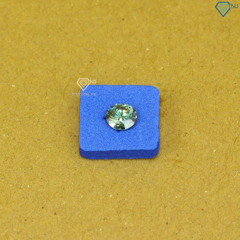 Đá Moissanite xanh size 6.5mm DM0006 - Kiểm định GRA -Trang sức TNJ