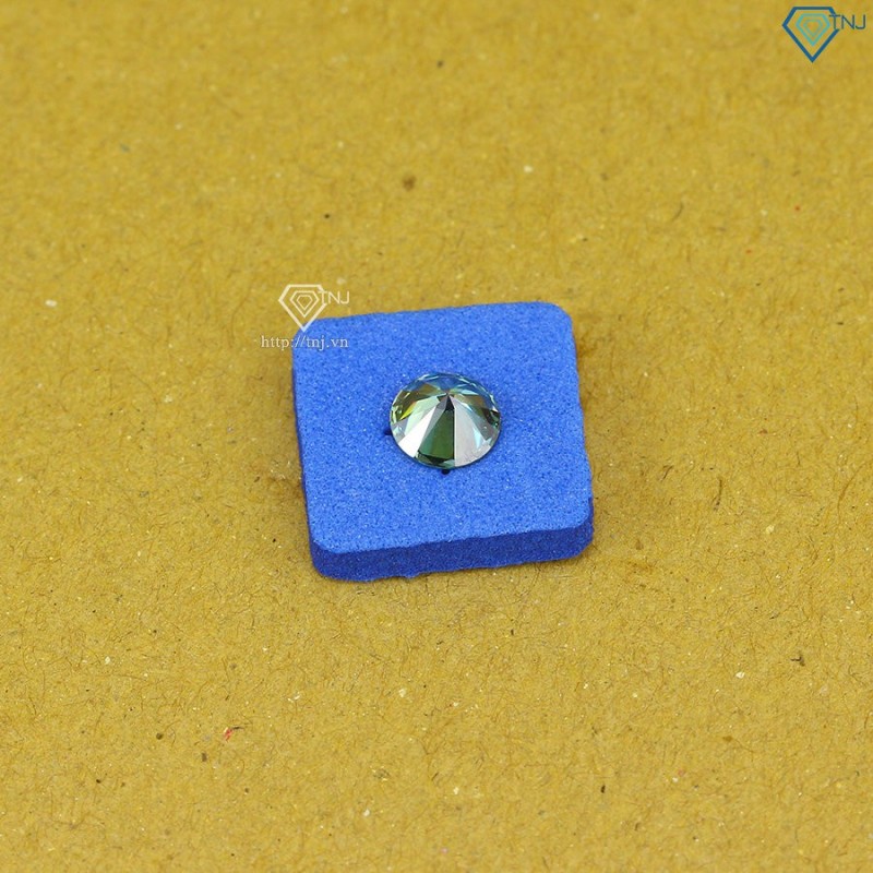 Đá Moissanite xanh size 6.5mm DM0006 - Kiểm định GRA -Trang sức TNJ