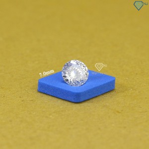 Đá Moissanite size 7.0mm và 161 giác cắt DM0009