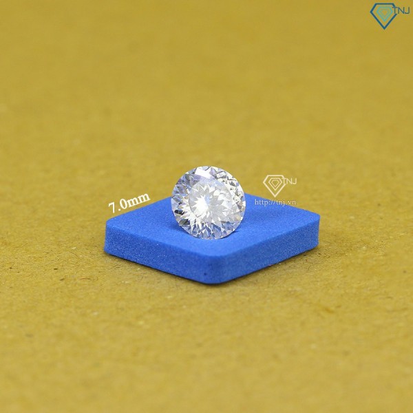 Đá Moissanite size 7.0mm và 161 giác cắt DM0009