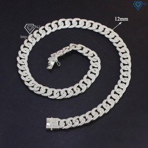 Dây chuyền bạc nam đính đá DCK0027 - Trang Sức TNJ