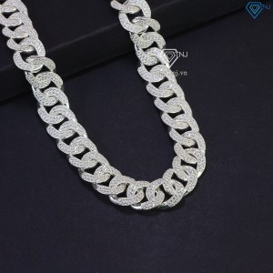 Dây chuyền bạc nam đính đá DCK0027 - Trang Sức TNJ
