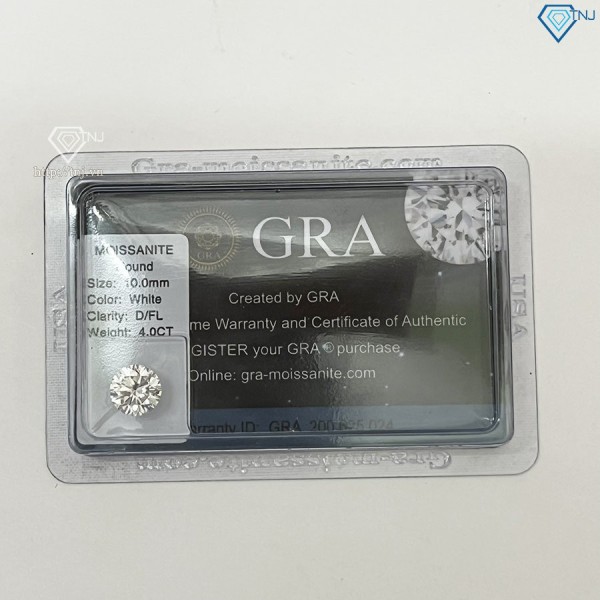 Đá Moissanite size 10.0mm DM0013 - Kiểm định GRA