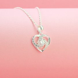 Dây chuyền kim cương Moissanite cho nữ hình trái tim 6.0mm DCNM0007