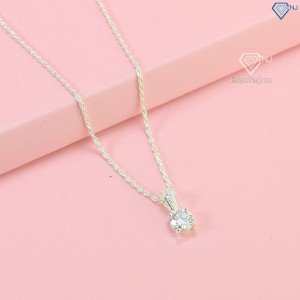 Dây chuyền nữ đính kim cương Moissanite 6.0mm đơn giản DCNM0010 - Trang sức TNJ