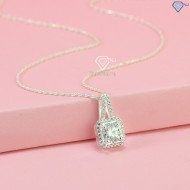 Quà sinh nhật cho vợ dây chuyền nữ đính kim cương Moissanite 7.0mm DCNM0006 - Trang sức TNJ