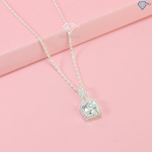 Quà sinh nhật cho vợ dây chuyền nữ đính kim cương Moissanite 7.0mm DCNM0006 - Trang sức TNJ