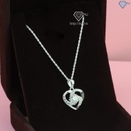 Quà sinh nhật dây chuyền kim cương Moissanite cho nữ hình trái tim 6.0mm DCNM0007 - Trang sức TNJ