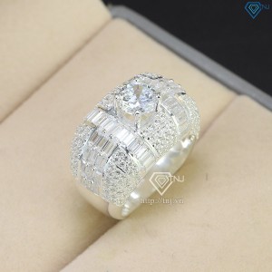 Nhẫn bạc nam cao cấp bản to đính đá NNA0463 - Trang sức TNJ