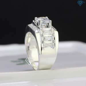 Nhẫn bạc nam đính đá trắng đẹp NNA0468 - Trang sức TNJ