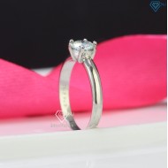 Nhẫn nữ Moissanite đính kim cương đơn giản 5.5mm NNM0011 - Trang Sức TNJ