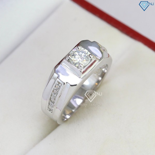 Nhẫn nam Moissanite đính kim cương 5.5mm - Kiểm định GRA NNAM0019 - Trang sức TNJ