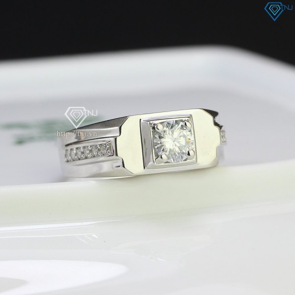 Nhẫn nam Moissanite đính kim cương 5.5mm NNAM0019