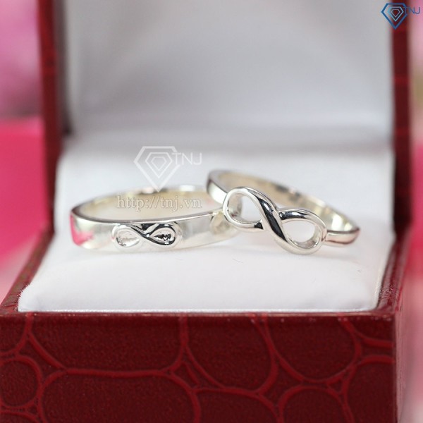 Nhẫn đôi bạc nhẫn cặp bạc hình vô cực đẹp ND0386 - Trang Sức TNJ
