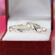 Nhẫn đôi bạc nhẫn cặp bạc hình vô cực đẹp ND0386 - Trang Sức TNJ