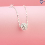 Dây chuyền bạc nữ hình trái châu đính đá đẹp DCN0701- Trang sức TNJ