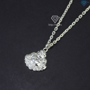 Dây chuyền mặt Phật Di Lặc bằng bạc cho nam DCA0119