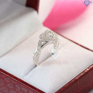 Nhẫn bạc nữ mặt trái tim đính đá đẹp NN0243 - Trang Sức TNJ