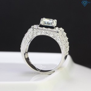 Nhẫn nam đẹp đính kim cương Moissanite 7.5mm - Kiểm định GRA NNAM0026 - Trang sức TNJ