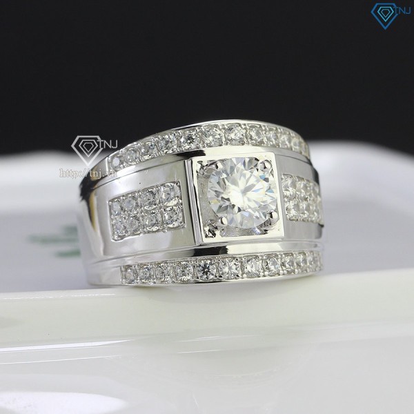 Nhẫn kim cương Moissanite nam bản to 7.0mm - Kiểm định GRA NNAM0029 - Trang sức TNJ