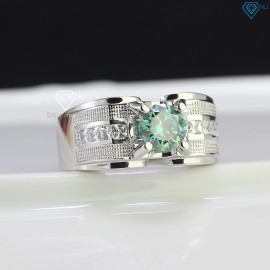 Nhẫn nam đính kim cương nhân tạo xanh 7.0mm - Kiểm định GRA NNAM0030