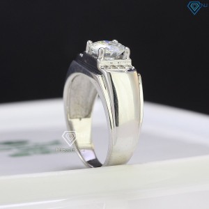Nhẫn bạc nam đính đá chủ kim cương Moissanite 7.0mm - Kiểm định GRA NNAM0031 - Trang sức TNJ