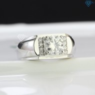 Nhẫn bạc nam đính đá chủ kim cương Moissanite 7.0mm - Kiểm định GRA NNAM0031 - Trang sức TNJ