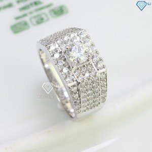 Nhẫn nam Moissanite đính kim cương 5.5mm - Kiểm định GRA NNAM0032 - Trang sức TNJ