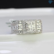 Nhẫn Moissanite nam đơn giản đính kim cương 6.0mm - Kiểm định GRA NNAM0033 - Trang sức TNJ