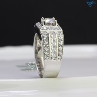 Nhẫn Moissanite nam đơn giản đính kim cương 6.0mm - Kiểm định GRA NNAM0033 - Trang sức TNJ