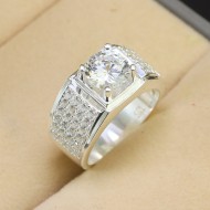 Nhẫn bạc nam đẹp đính đá NNA0485