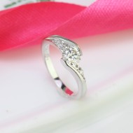Nhẫn nữ Moissanite đính kim cương 5mm NNM0014