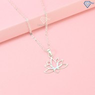 Dây chuyền hoa sen cho nữ bằng bạc đơn giản DCN0705 - Trang sức TNJ