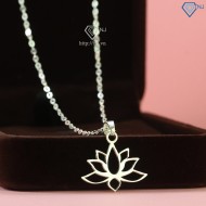 Dây chuyền hoa sen cho nữ bằng bạc đơn giản DCN0705 - Trang sức TNJ
