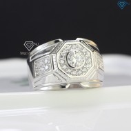 Nhẫn Moissanite nam mặt bát giác 5.0mm - Kiểm định GRA NNAM0035 - Trang sức TNJ