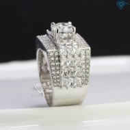 Nhẫn nam Moissanite cao cấp đính đá 7.5mm - Kiểm định GRA NNAM0036 - Trang sức TNJ