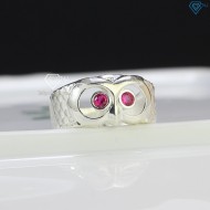 Nhẫn bạc nam đeo ngón út mặt cú mèo NNA0486 - Trang sức TNJ